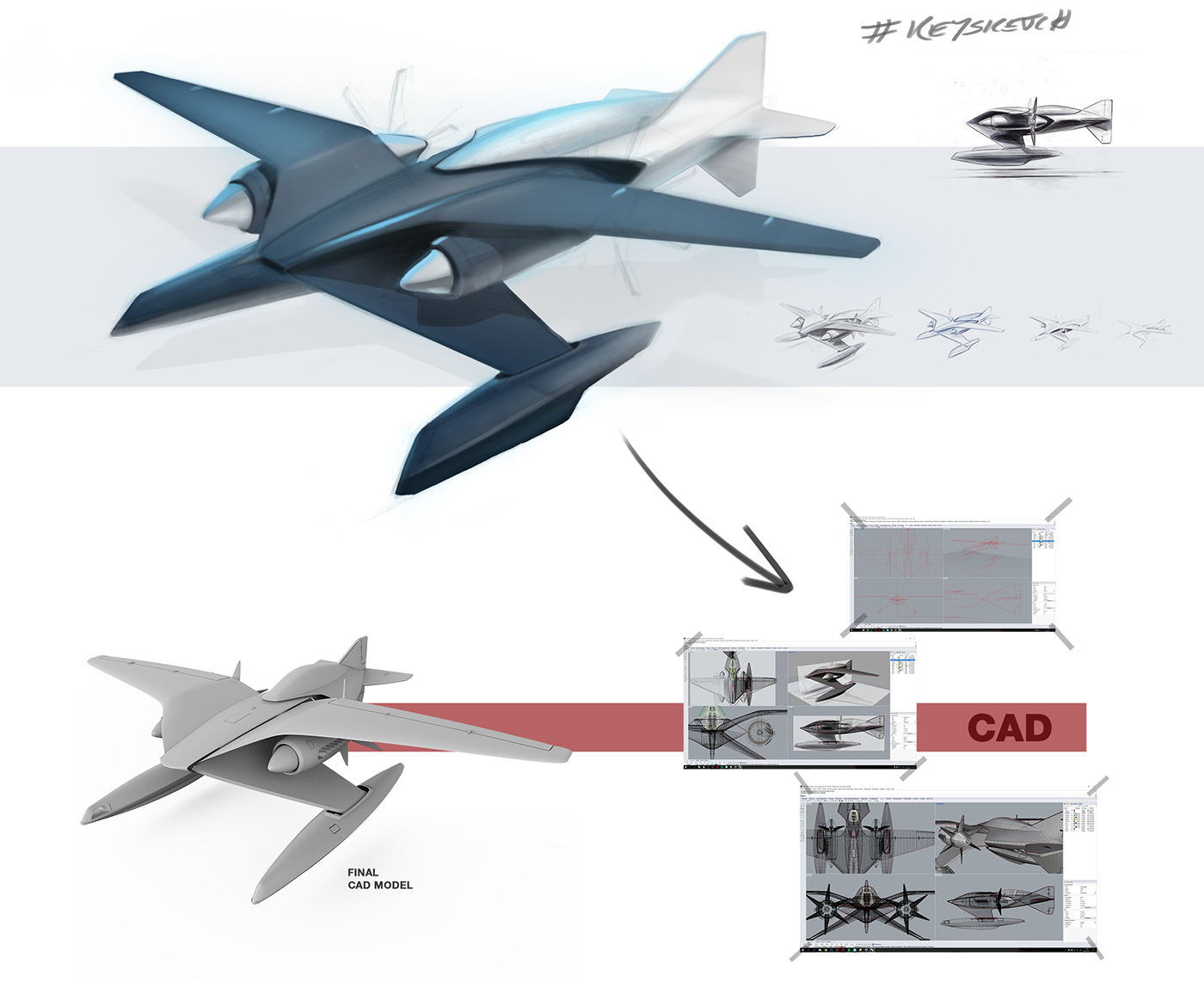 未来的水上运输飞机概念设计