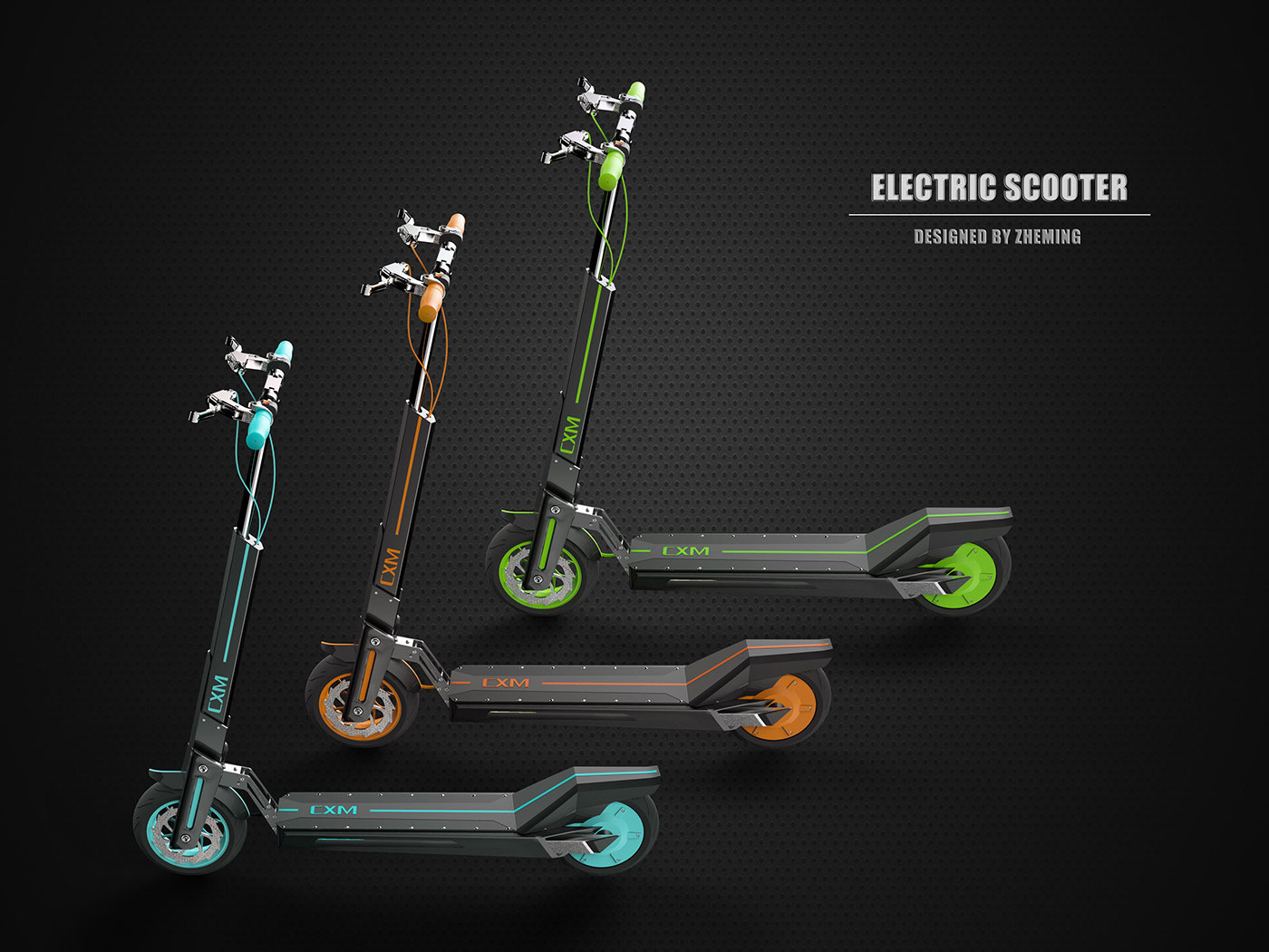高颜值电动滑板车设计